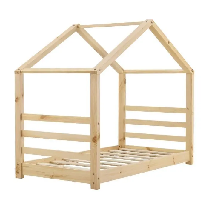 Lit d'enfant Vardø Bois Naturel 166x88x134cm-3