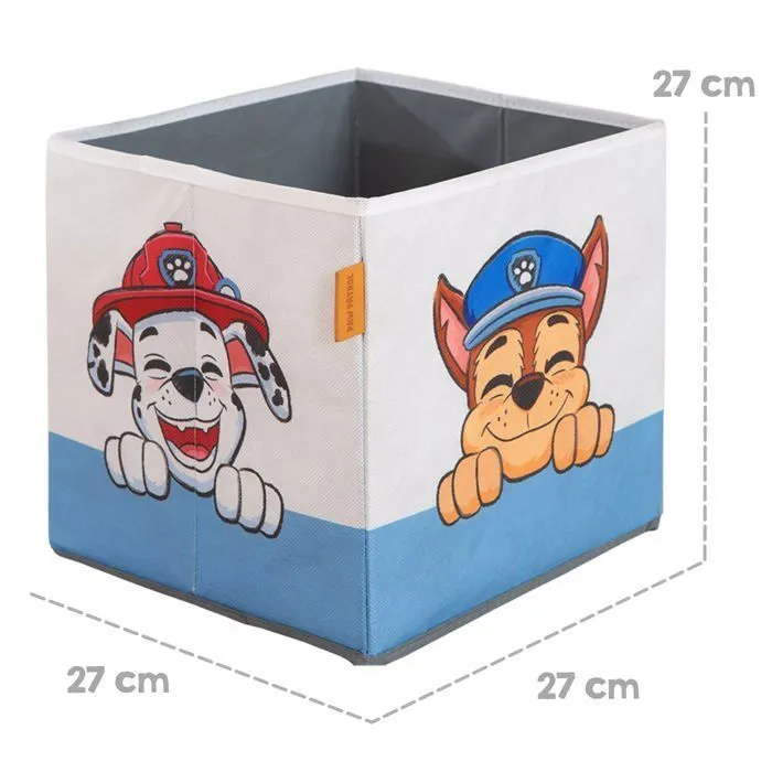 Boites de Rangement pour Enfant ROBA Pat'Patrouille - 2 Pièces - Motif Chiens Chase Ruben & Marcus - Bleu - Blanc-5