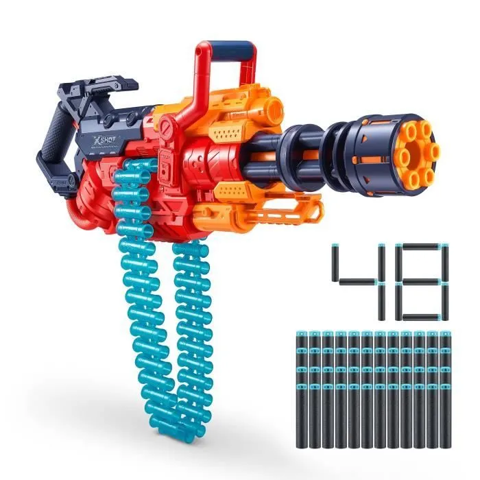 Blaster Automatique - ZURU - XSHOT Crusher - Ceinture de 35 fléchettes - Portée de 27 mètres-1
