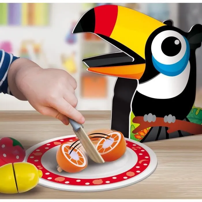 Toucan breakfast - jeu d'apprentissage en bois - basé sur la méthode Montessori - LISCIANI-1