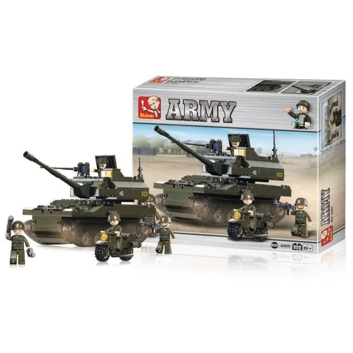 Briques Compatibles Lego - Construction - Armée Serie Le Tank - Sluban-0