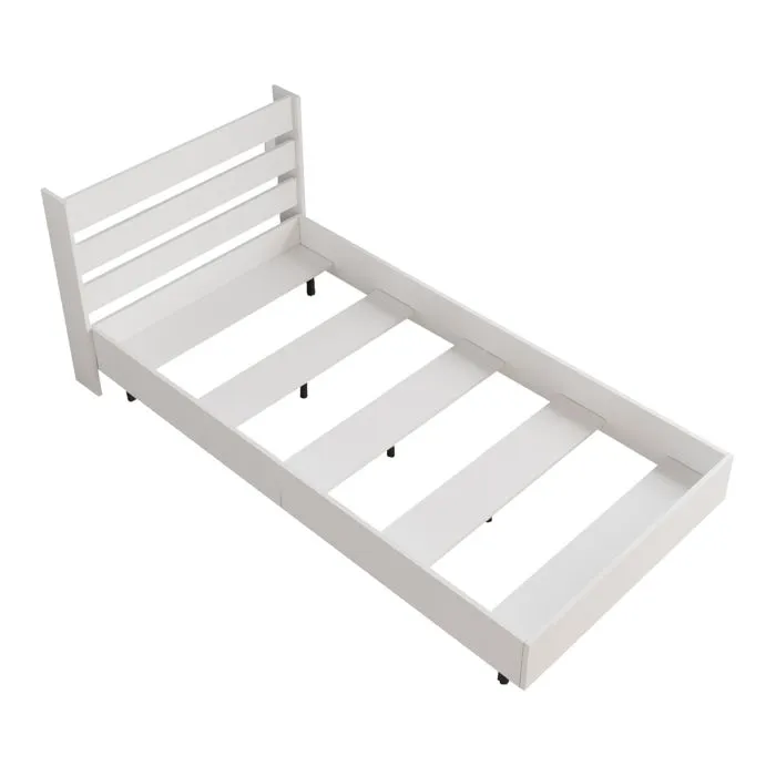 Lit simple Vesanto 100 x 200 cm blanc noir-3