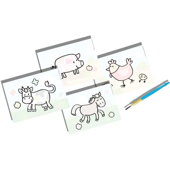 SES CREATIVE - 14455 - Coloriage à l'eau - Animaux de la Ferme-3