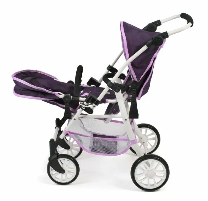 Landau - poussette Bayer chic - 691-71 - Tandembuggy Twinny Poussette jumelle pour Deux poupees pour Enfants de 4 a 8 Ans-3