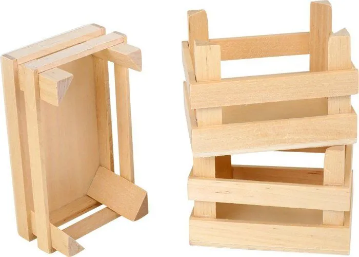 Lot de 3 petites caisses en bois pour marchande-2