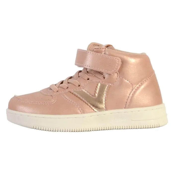 Chaussures de lifestyle enfant - Victoria - Basket Montante - Rose foncé - Confort exceptionnel - Lacets plats-0