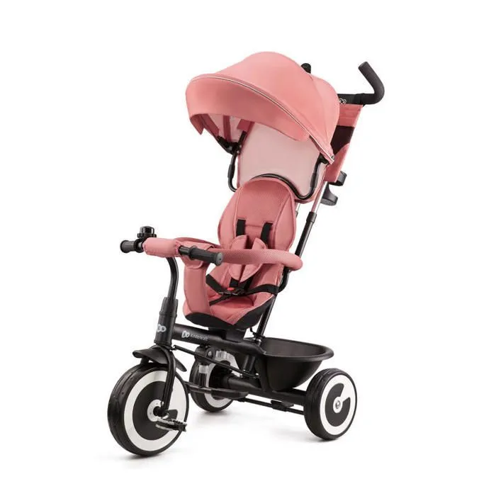 Tricycle évolutif KINDERKRAFT Aston - 3 roues - De 9 mois à 5 ans - Rose Pink-0