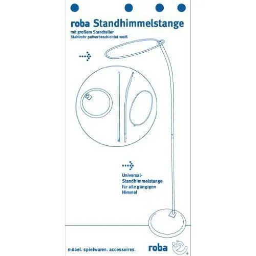 Support Ciel de Lit pour Bébé - ROBA - Flèche de Lit 150cm - Blanc-3
