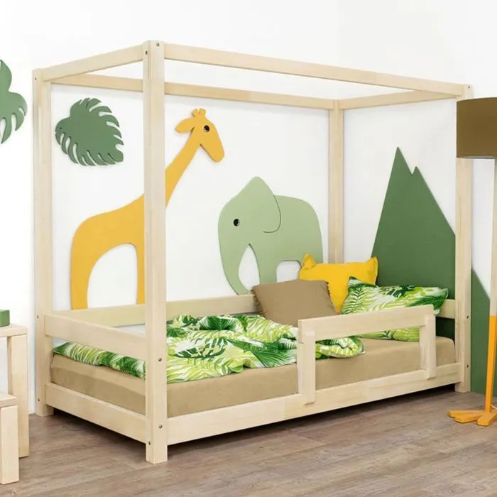 Lit cabane enfant BUNKY 80 x 160 verni-1
