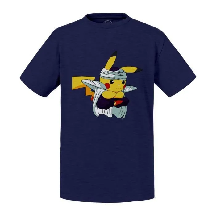 T-shirt Enfant Bleu Fusion Pikachu Piccolo Dragon Ball Z Pokemon-0