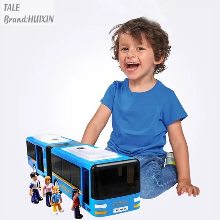 HUIXIN®Bleu RC Voiture 6 Canal 2.4g Télécommande Bus City Express Haute Vitesse Une Touche de Démarrage Fonction Bus-2