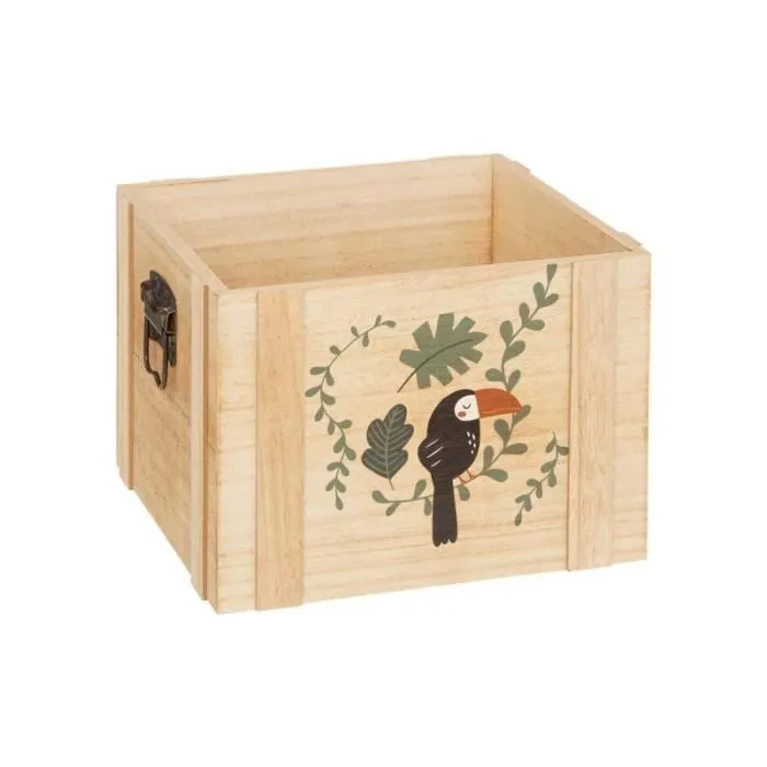 Lot de 3 Cagettes Enfant "Jungle" 34cm Beige-3