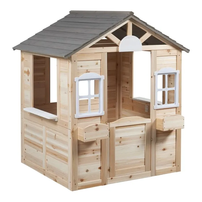 Cabane de jardin Acciano pour enfants 131 x 113 x 97 cm sapin-0