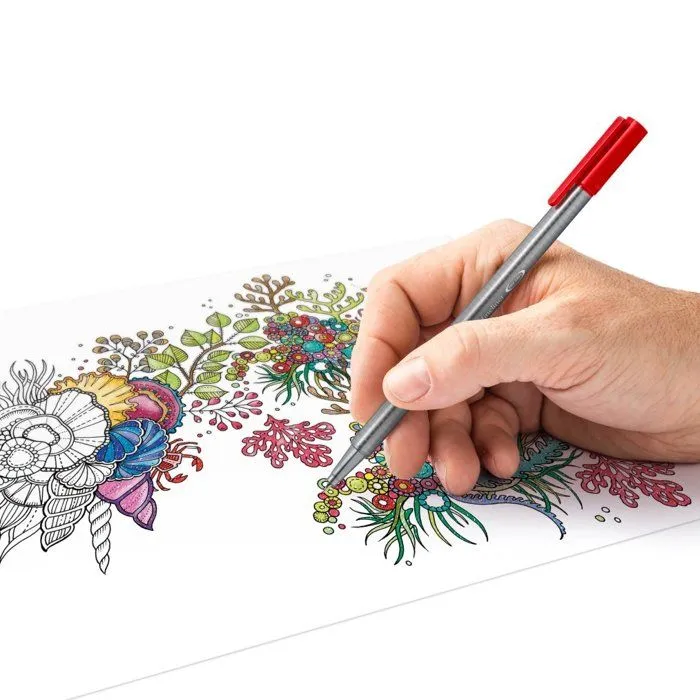 Feutres Staedtler Triplus Fineliner 334 D879- Feutre Pointe Superfine 0,3 Mm Bordeaux-2