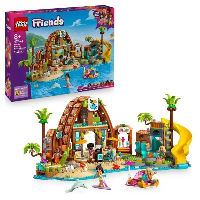 LEGO Friends 42673 Vacances à l’Hôtel de la Plage - Jeu de Construction pour Fille 8 Ans-0