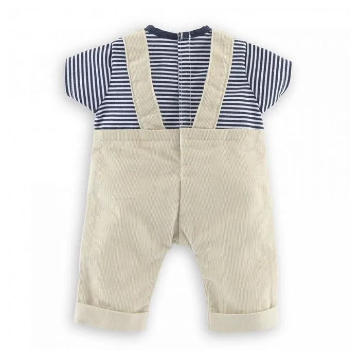 T-Shirt et Salopette Écru Bords de Loire - COROLLE - 36 cm - Rayé bleu marine et écru - Enfant - Mixte-2