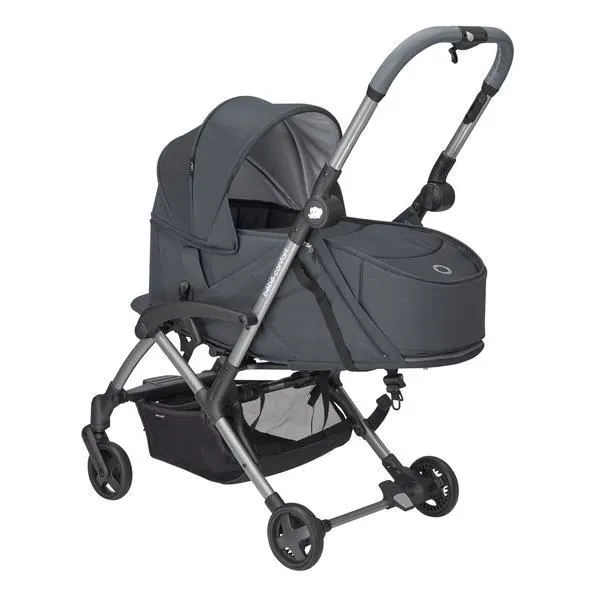 BEBE CONFORT Nacelle souple Laika, de la naissance à 6 mois, Légère et Pliable, Essential Graphite-1