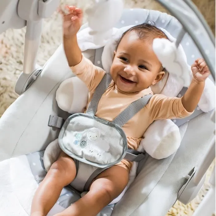 INGENUITY Transat bébé Balancelle électrique pliable - Petit Mouton - Arche et jouets amovible, réglages de minuterie, balancement-7
