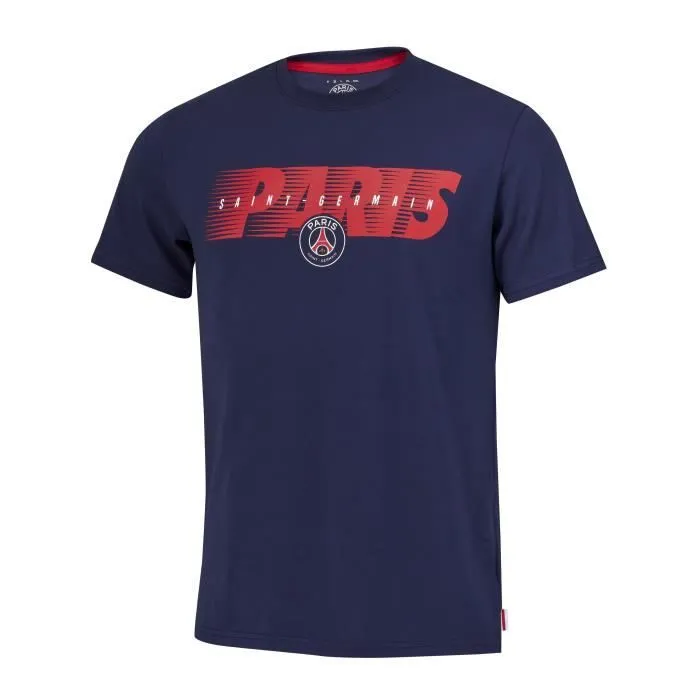T-shirt - PARIS SAINT GERMAIN - Enfant Garçon - Bleu - Coton - Manches courtes-0