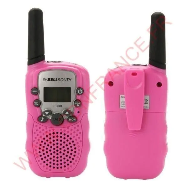 Talkie-walkie - Non spécifié - Modèle Rose - 22 canaux - Portée 3 à 5 km - Écran LCD-1