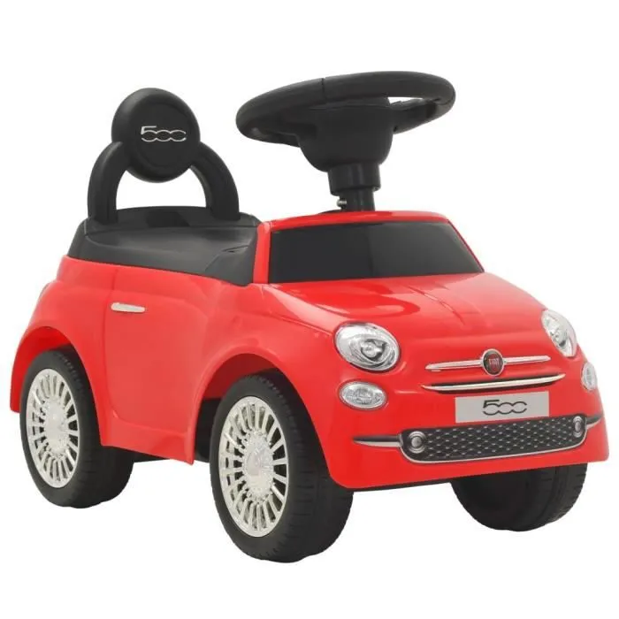 Voiture promeneur pousseur COIL - FIAT 500 - Rouge - Pour enfant de 12 mois à 3 ans-2