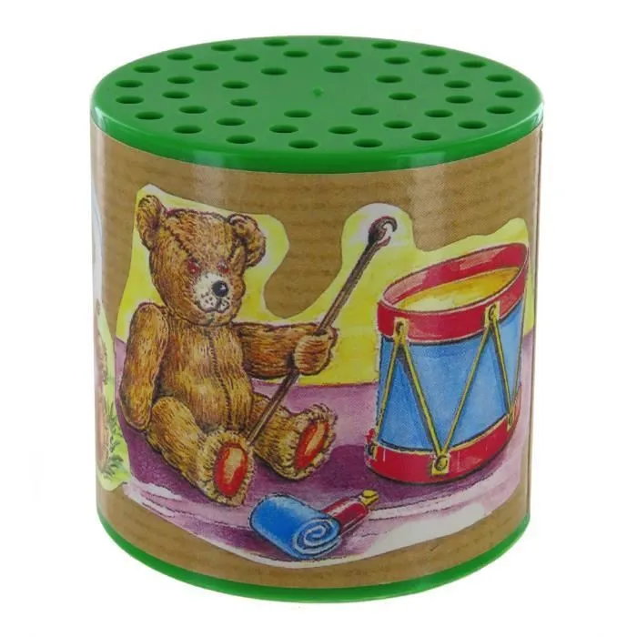 Boîte à meuh ou boîte à vache traditionnelle pour entendre le cri d'une vache avec étiquette de jouets dont des ours en peluche-3