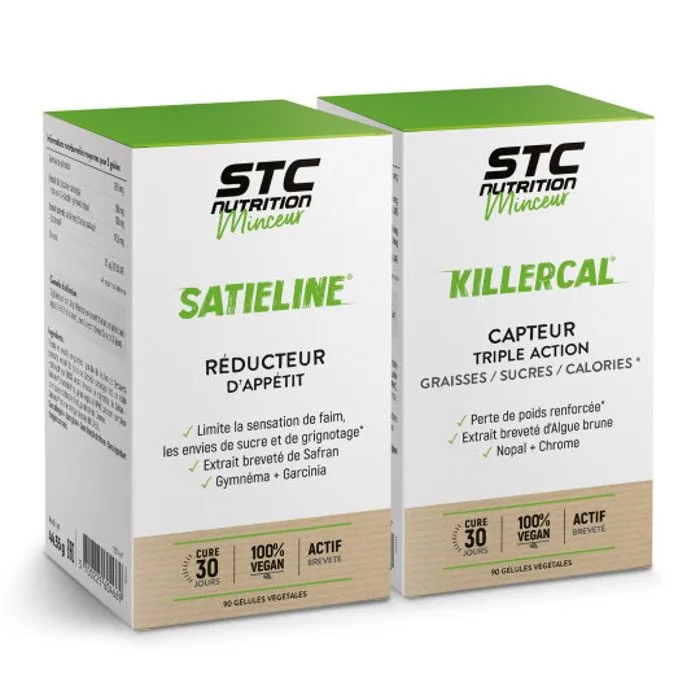 STC NUTRITION - Duo Anti-Calories - Satieline + Killercal - Favorise la satiété - Facilite la perte de masse grasse-0