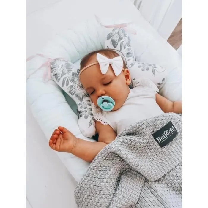 Bellochi Premium Couverture Bébé Naissance - 100% Bambou - Douce Couverture Bebe Ete pour une Fille ou un Garçon - 100x80 cm -Grise-1