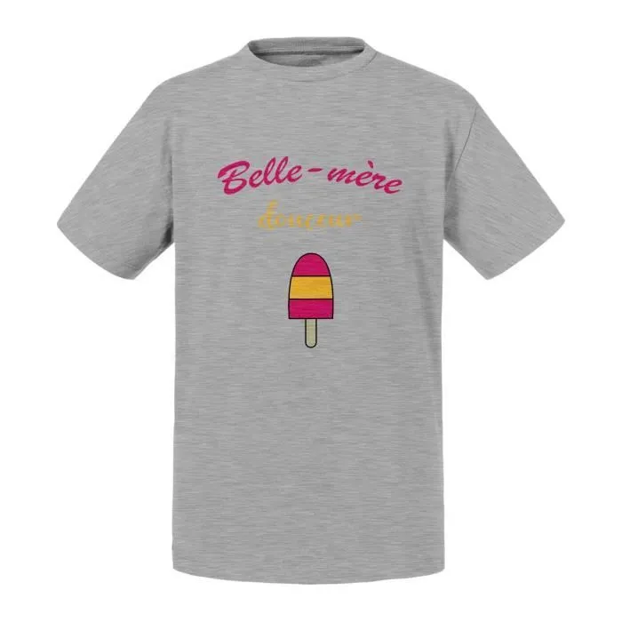 T-shirt Enfant Bleu Belle Mere Douceur Glace Mignon Famille-0