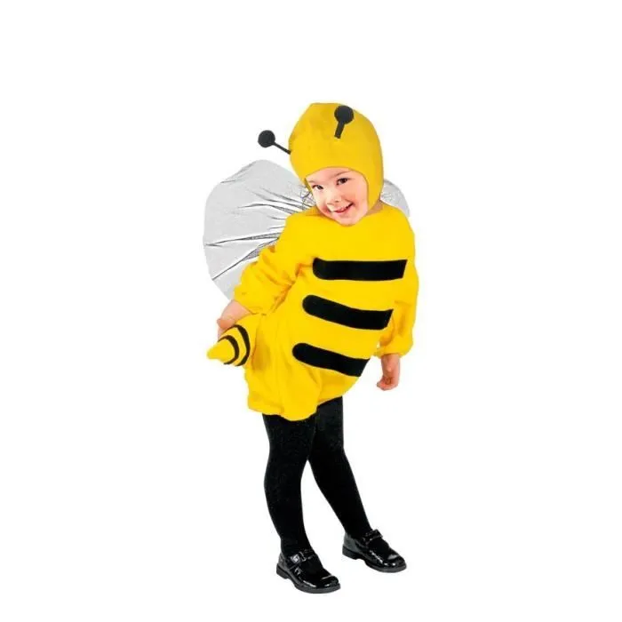 Déguisement d'abeille - WIDMANN - Costume enfant 3-4 ans - Chapeau inclus - Multicolore - Jaune-0