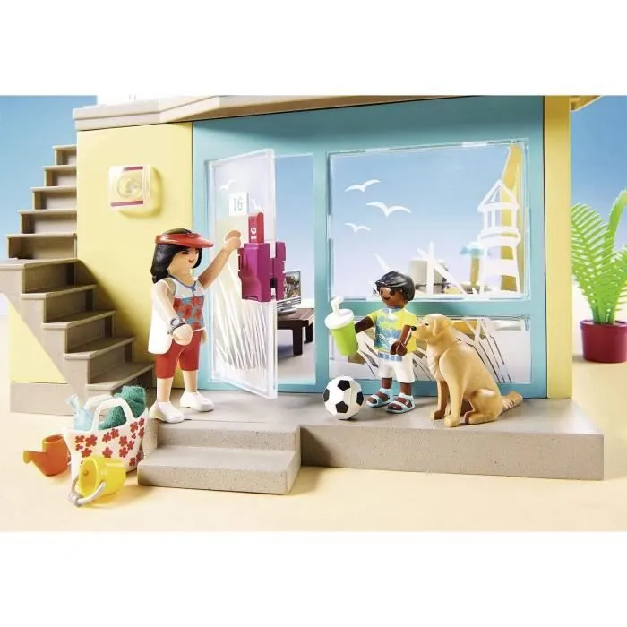 PLAYMOBIL - 70434 - Family Fun - PLAYMO Beach Hôtel - Hôtel de plage avec bungalows et piscine-3
