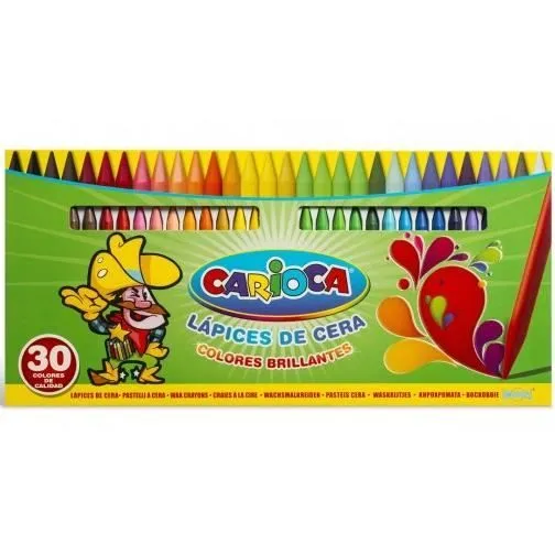 boite de 30 crayons de cire Carioca plastello-0