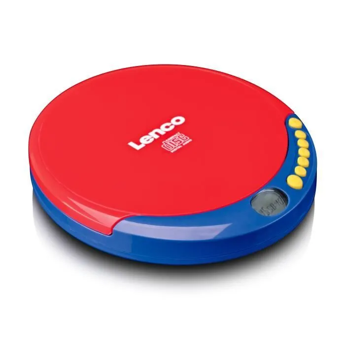 Lecteur CD portable pour enfants avec casque, piles rechargeables et limiteur de son intégré - Lenco - CD-021KIDS - Multicolore-3