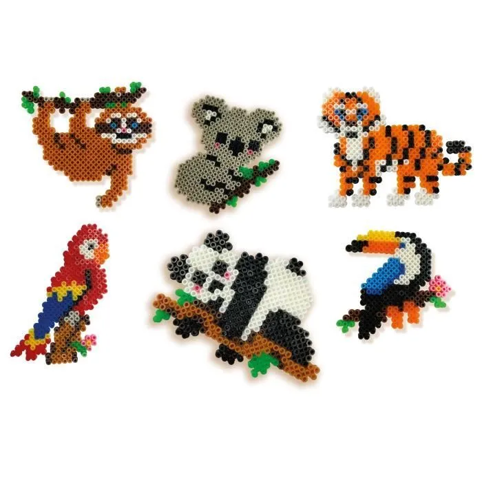 Jeu de perles de repassage - SES CREATIVE - Beedz Animaux de la jungle - 2400 pièces - Mixte - A partir de 5 ans-2