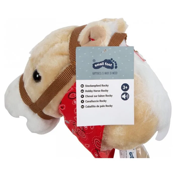 Jouet à cheval bâton en peluche - Small foot Legler - Rocky - Mixte - 82 x 27 cm - A partir de 3 ans-2