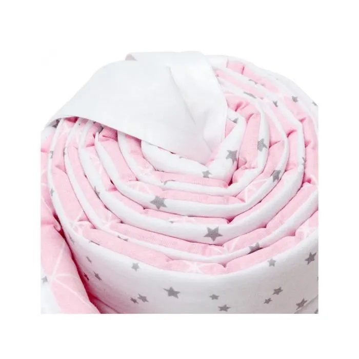 Bellochi Tour de Lit Bébé 180 x 30 cm - Universel en Coton Souple pour un Matelas 120 x 60 cm - Aurore-2