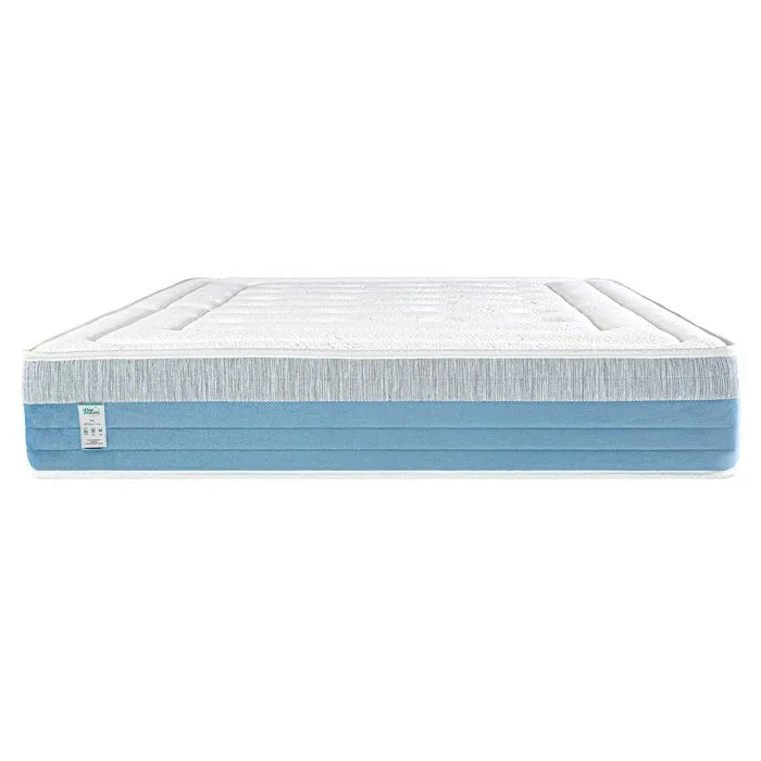 Matelas 140x190 cm, BestRoyal, 27cm, ressorts ensachés, mousse mémoire de forme, indépendance du couchage-0