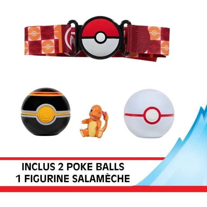 Ceinture - BANDAI - Pokémon Clip ‘N’ Go - 1 ceinture, 2 Poké Balls et 1 figurine Salamèche 5 cm-2