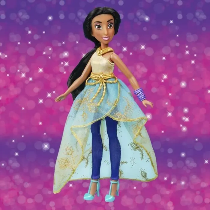 Disney Princesses Le dressing de Jasmine et Raiponce, armoire avec tenues pour poupées, jouet pour enfants, dès 3 ans-5