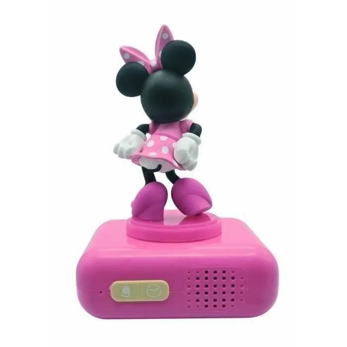 Réveil digital Minnie 3D avec veilleuse lumineuse et effets sonores - LEXIBOOK - Pile - Rose et noir-1