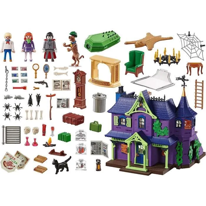 Bebeboutik PLAYMOBIL Manoir Hante 70361 Scooby Doo Fred et Daphne Accessoires inclus