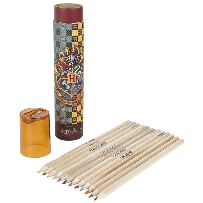 Crayons de Couleur - Harry Potter - Poudlard - 12 Crayons - Taille-crayons Inclus - 2 Feuilles de Coloriage-2