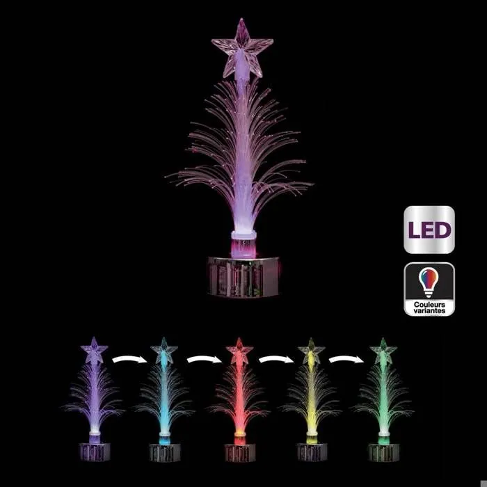 Décoration de fête - FEERIC LIGHTS - Petit sapin lumineux - 13 cm - Lumière changeante - Intérieur-0