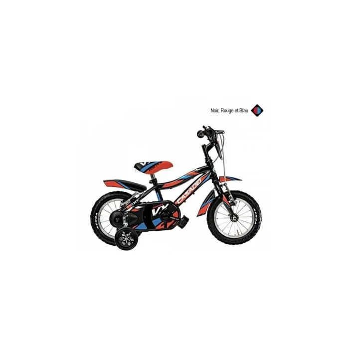 VTT Enfant - CASADEI - Vortex H20 - 12 pouces - Noir Rouge Bleu - Usage Régulier-0