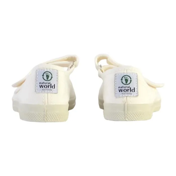 Basket Enfant - NATURAL WORLD - Basse - Scratch - Blanc - Fille-3