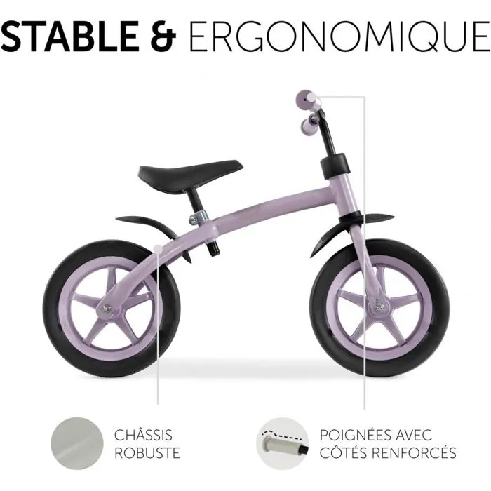 Draisienne - Hauck - Super Rider 12 - Lavande - Roues 12 pouces - Réglable-1