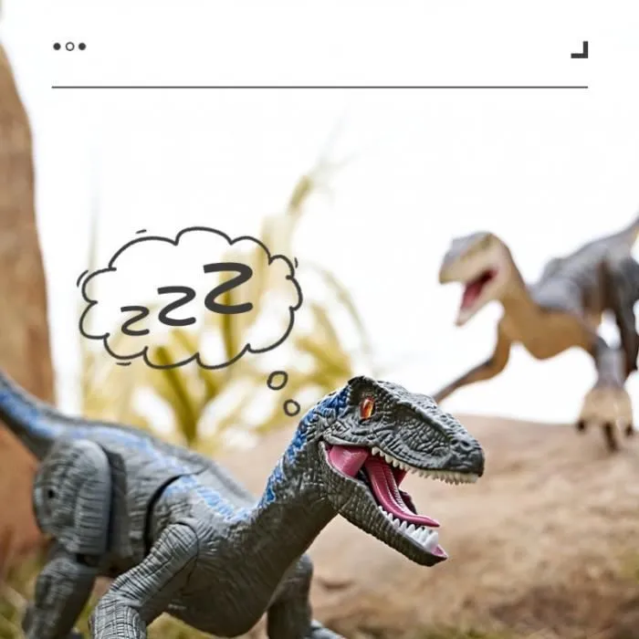 Simulation de dinosaure RC 2 4Ghz vélociraptor télécommande intelligente jouet de dinosaure avec lumière LED-2