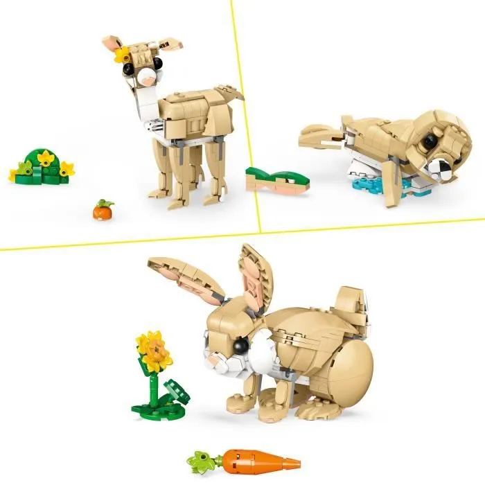 LEGO Creator 31162 3-en-1 L’adorable lapin - Jeu de construction pour fille dès 8 ans-3