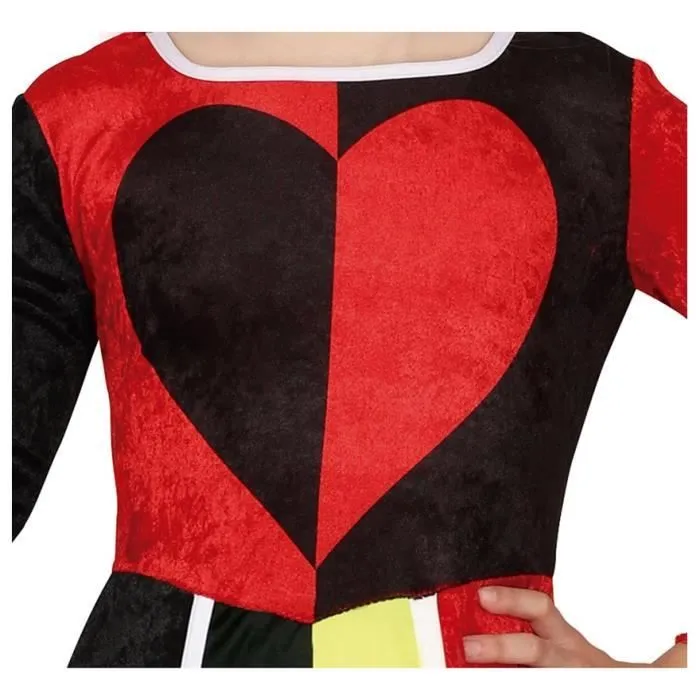 Guirca Déguisement Reine de Cœur rouge fille (7-9 ans)-3