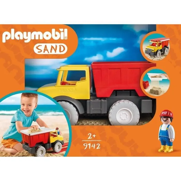 PLAYMOBIL - Camion Tombereau avec Seau - Playmobil Sand - 2 ans et plus-1